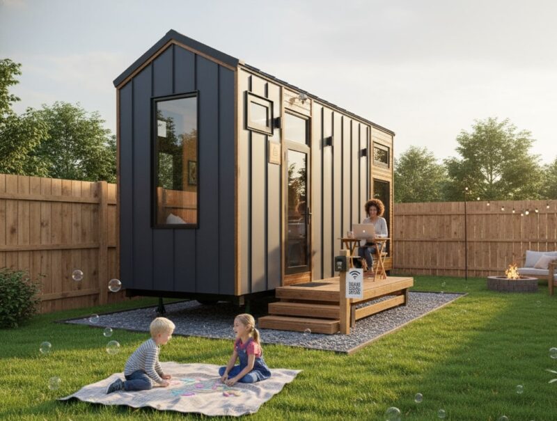 The Rise of Prefab ADUs: Solving the Housing Crisis in Your Backyard 2 Prefab ADU Exterior in Backyard Setting