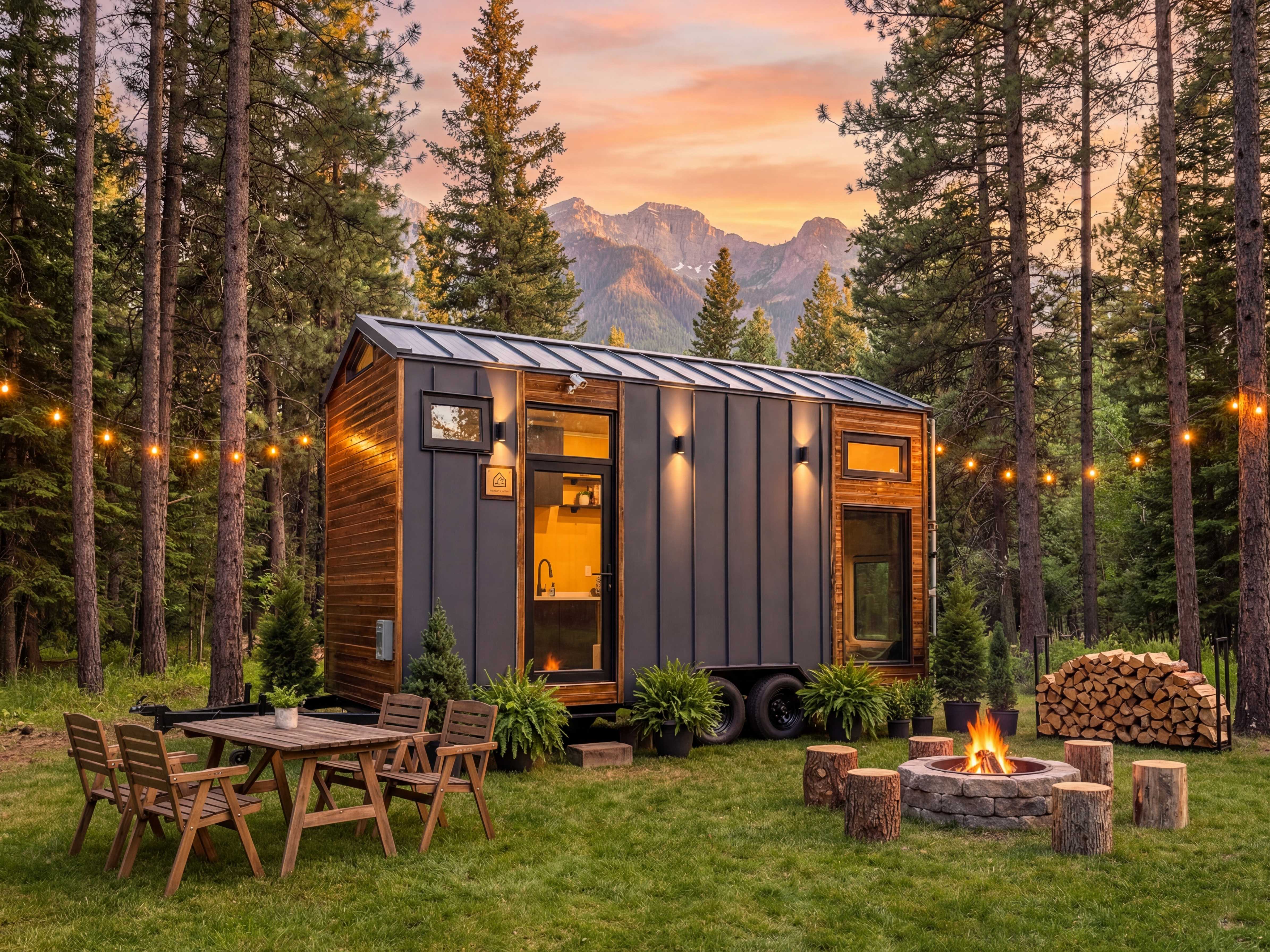 Magic-Nordic gabled roof tiny house