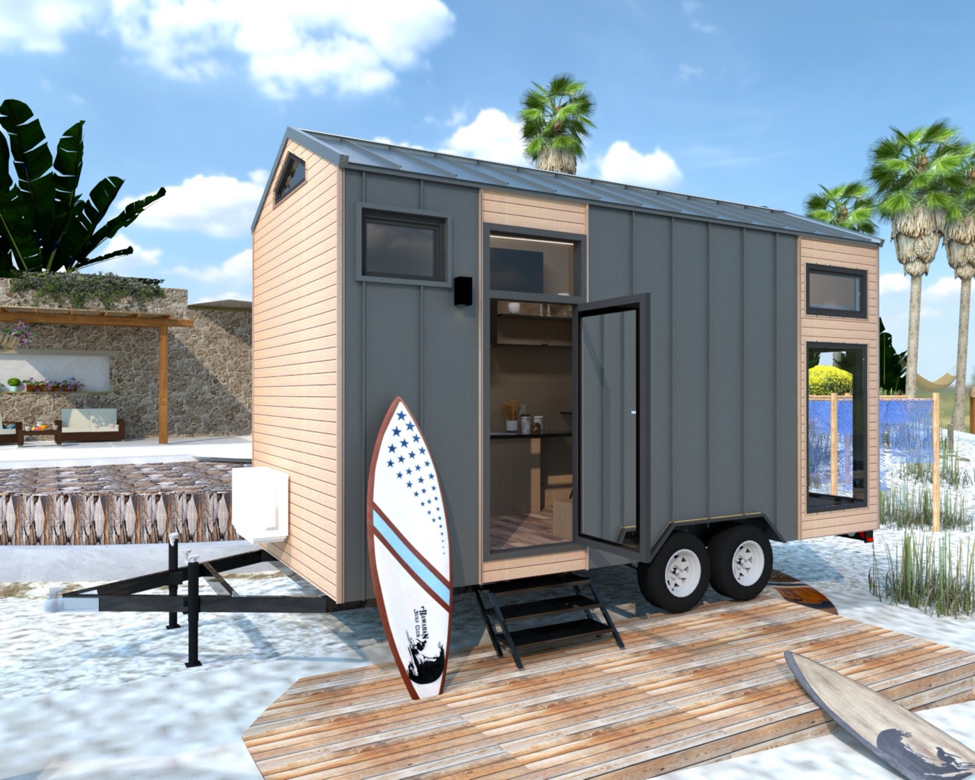 Tiny home on empty land